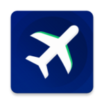 all flight tickets booking app android application logo